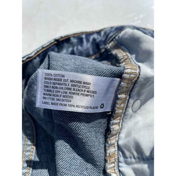 WILD FABLE HIGHEST RISE CUTOFF BLUE DENIM SHORTS FRAYED HEM DISTRESSED SZ 16 NWT - Picture 8 of 8